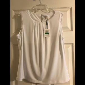 NWT Calvin Klein White Sleeveless Top Women’s